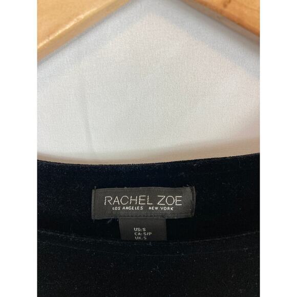 Rachel Zoe Velvet Black Top Size Small - Picture 5 of 9